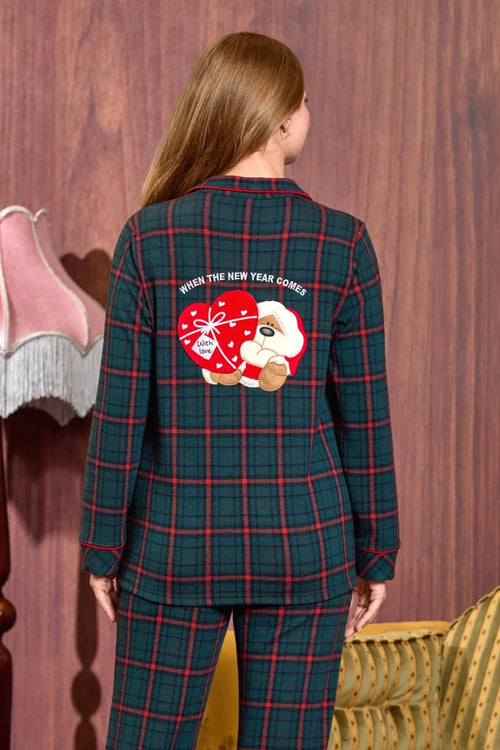 Cotton Fleece Fully Buttoned Pajama