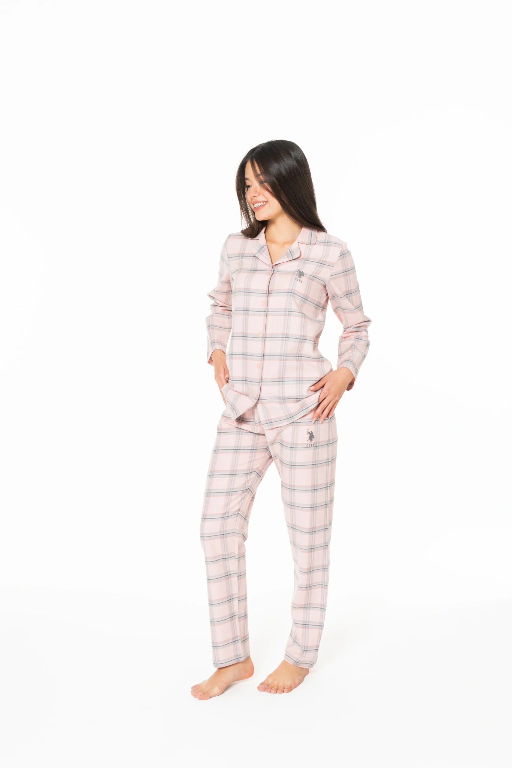 US Polo Cotton Fully Buttoned Pajama
